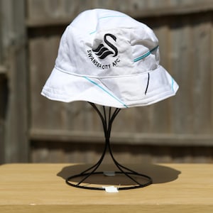 Swansea City Upcycled Classic Football Shirt Bucket Hat