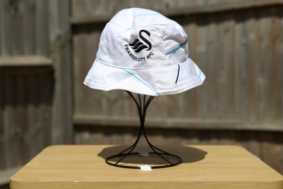 Swansea City Upcycled Classic Football Shirt Bucket Hat  display picture 1
