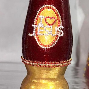 Hand Painted empty Tequila Bottle