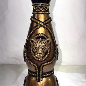 Hand Painted empty Tequila Bottle