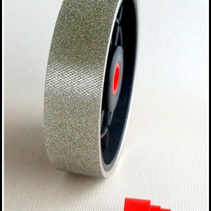 BAT 6&quot; grit 220 lapidary diamond cabbing textured hard grinding wheel 220grit plated electroplated plastic body
