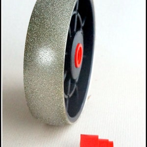 BAT 6&quot; grit 600 lapidary diamond cabbing convex hard grinding wheel 600grit plated electroplated plastic body