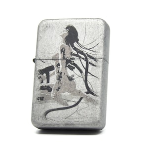 Flip Top Lighter in a case with a Ghost In The Shell - Motoko Kusanagi
