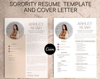 Plantilla de currículum para hermandad: Solicitud universitaria editable (Canva)