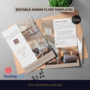 Modelos de folheto do Airbnb – Folhetos personalizáveis de marketing para aluguel por temporada