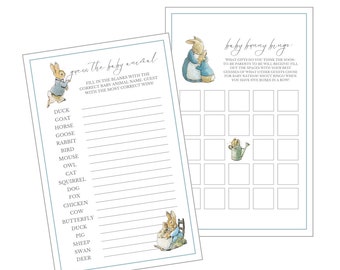 Vintage Peter Rabbit Inspired Baby Shower Table Numbers (customizable ...