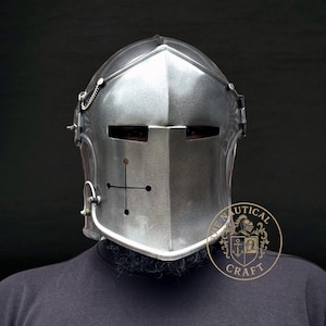 Medieval Italian Barbute Helmet - LARP Knight Armor Helmet - Renaissance Battle Helm - Steel Helmet for Reenactment Cosplay
