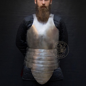 Handmade Steel Breastplate: Churburg Style Combat Armor for LARP