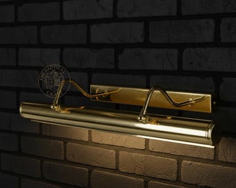 Solid Brass Picture Light | Mid Century Modern Art Lighting