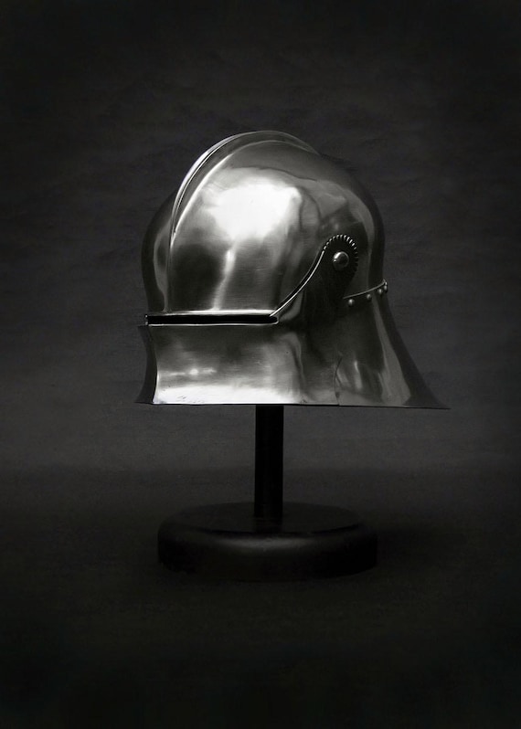 Handmade German Sallet Helmet: 15th Century Knight Armor, LARP SCA