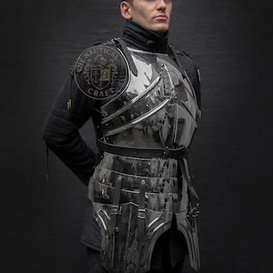 Gothic Cuirass - Handmade Polished Steel Armor Chestplate - Medieval Gothic Body Armor for LARP, Reenactment, Cosplay, and Collectors