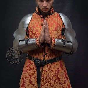 Handmade Steel Arm Armor Set: Medieval LARP Cosplay Protection