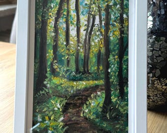 Woods in oil pastel