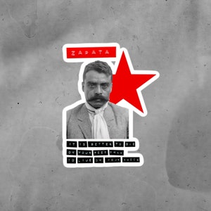 Emiliano Zapata Sticker, EZLN, Anarchist, Leftist