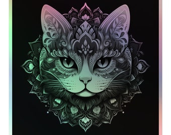 Majestic Cat - Adesivo olografico