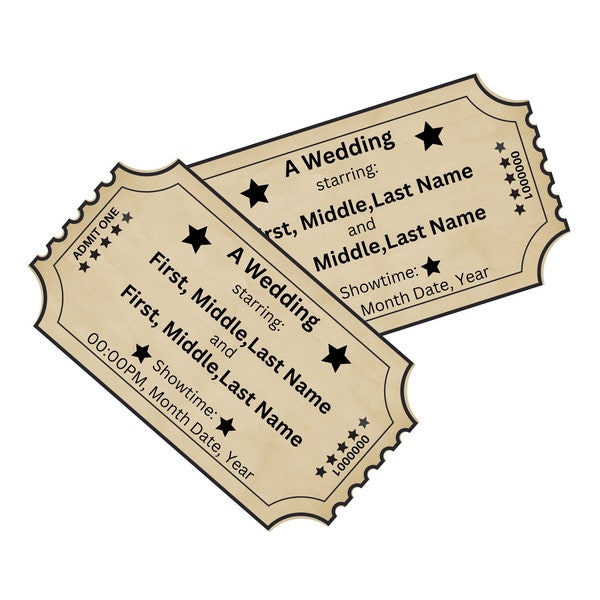 Theater Ticket Save the Date Etsy