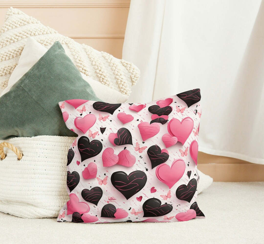 Valentine Day Pillow Cover, Valentines Home Decor, Throw Pillow