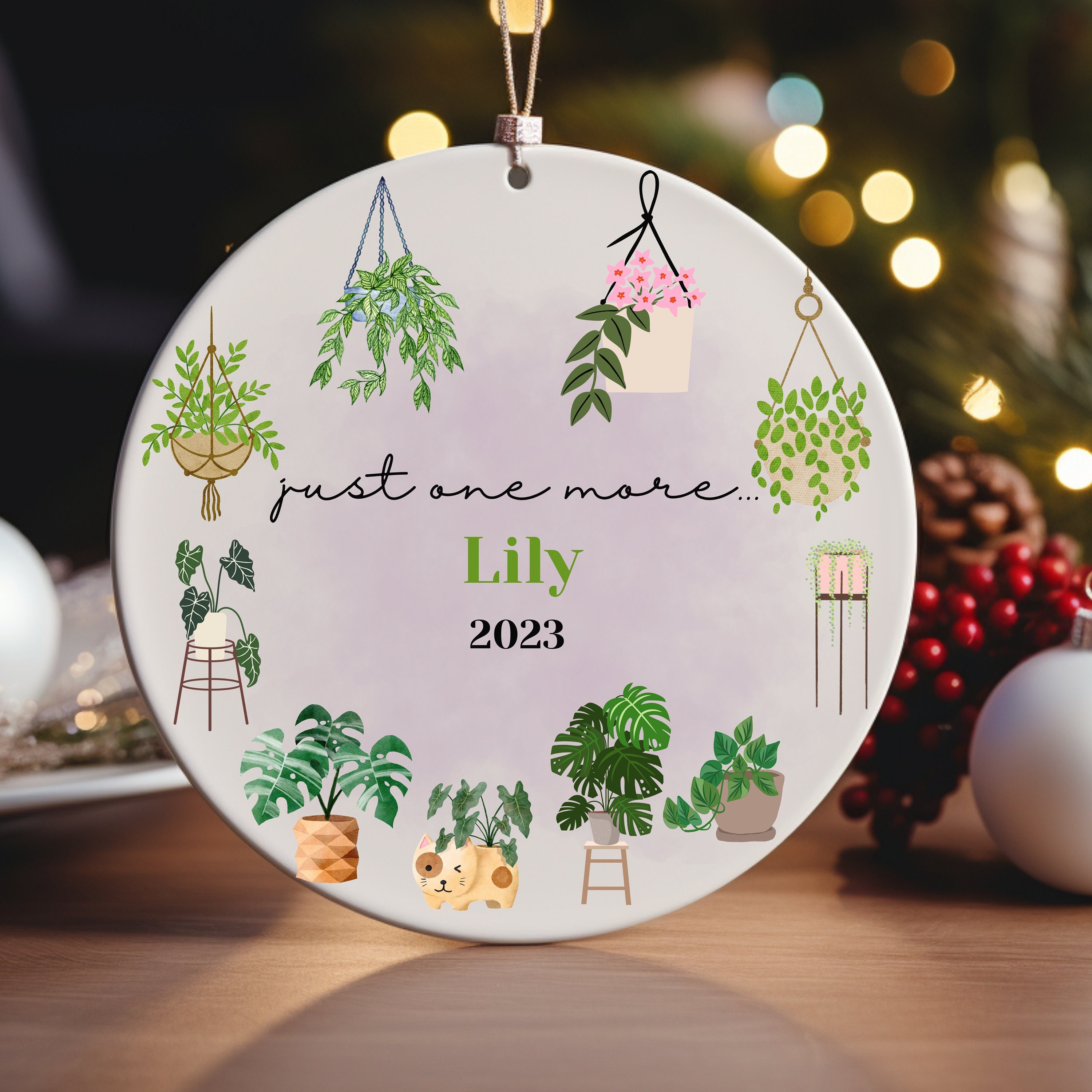 Plant Lovers Keepsake Custom Ornament Personalized Gift Personalized