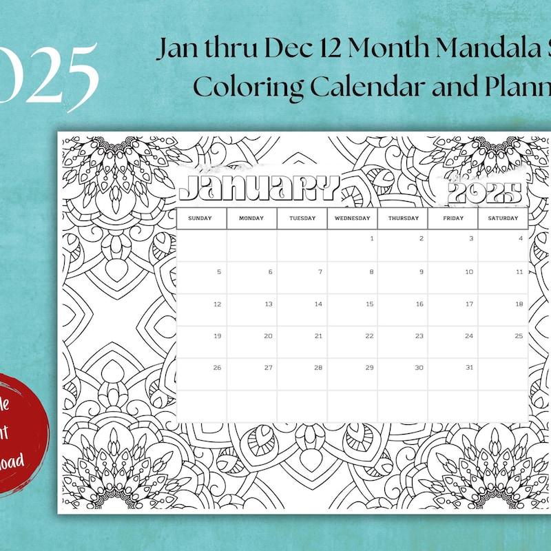 Calendrier Mandala 2025 : Un Voyage Spirituel au Fil des Mois