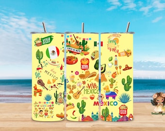 Mexico 20oz sublimated thermal tumbler