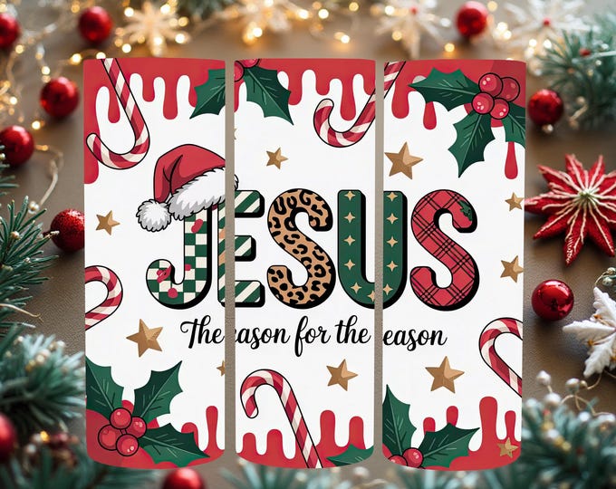 Jesus (Christmas) label for cups and more