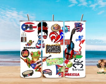 Puerto Rico 20oz Sublimated Thermal Cups