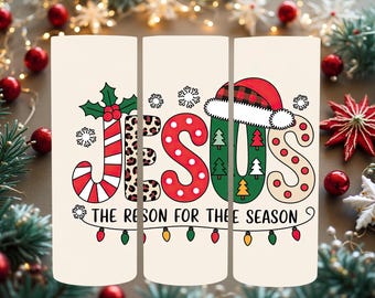 Jesus (Christmas) label for cups and more