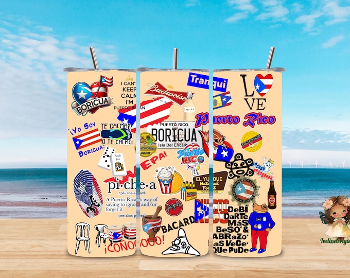 Puerto Rico label for glasses and more...