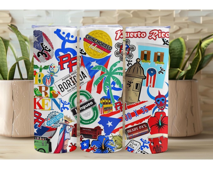 Puerto Rico 20 oz sublimated tumblers