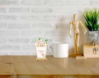 Cute Pug Dog Desk Calendar 2026