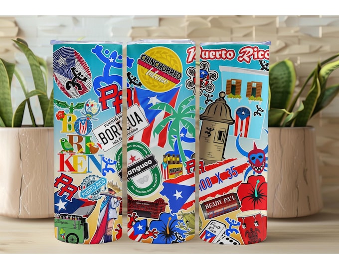 Puerto Rico label for glasses and more...