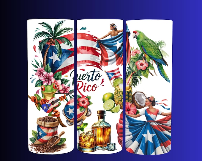 Puerto Rico label for glasses and more...