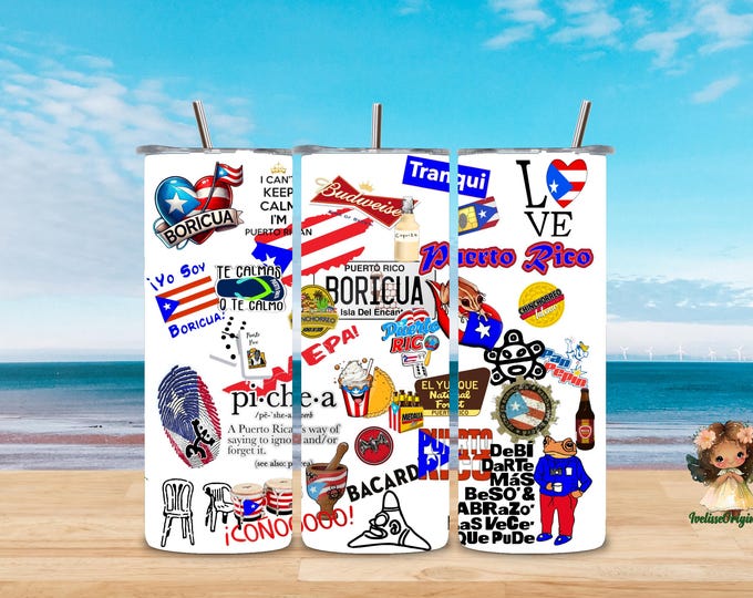 Puerto Rico label for glasses and more...