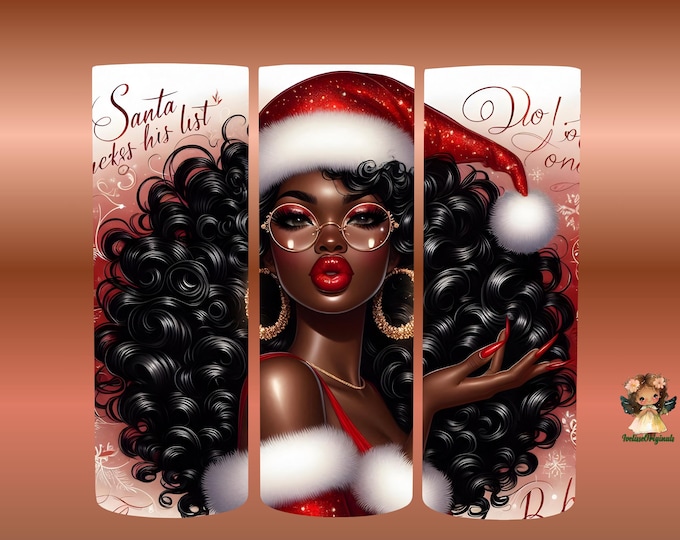 Black Woman Christmas Sticker