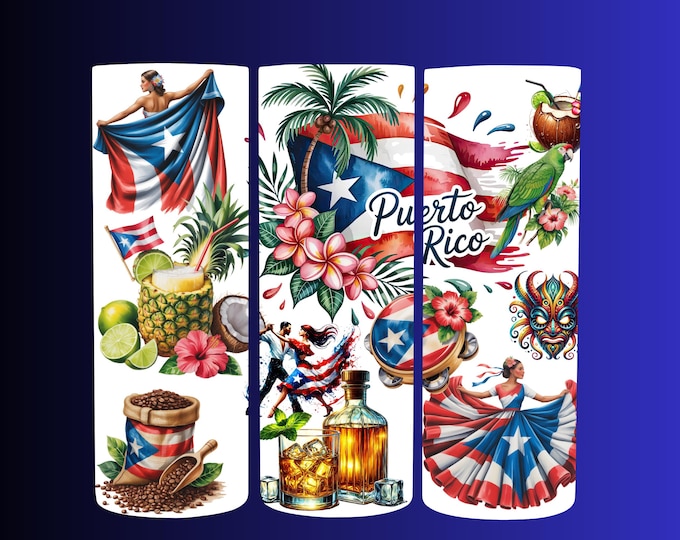 Puerto Rico label for glasses and more...