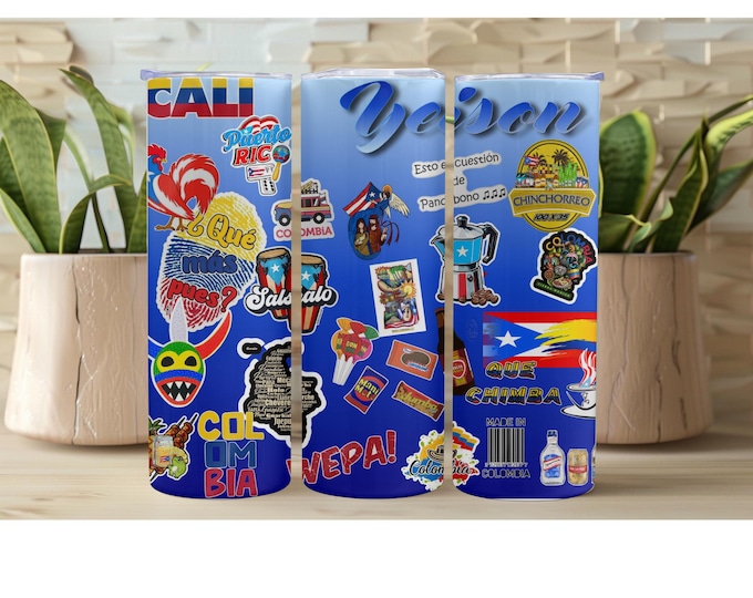 Featured listing image: Puerto Rico and Colombia 20oz Thermal Cups