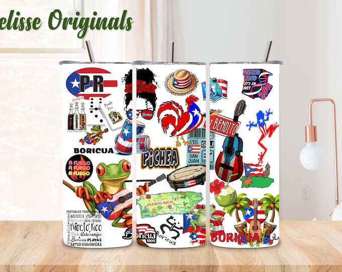 Puerto Rico label for glasses and more...