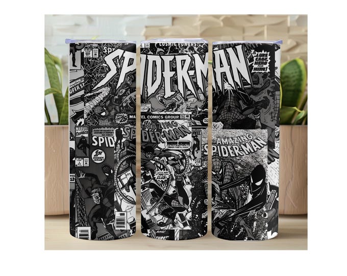Spiderman Sublimated Thermal Cups 20oz.