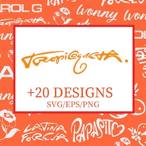 Tropicoqueta nieuw album Karol G / Papasito / PNG, SVG, ESP-bestanden / Latina Foreva / Ivonny / Cricut / Verano / zomer / vectoren