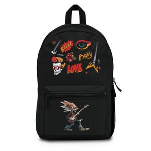 Rock n Roll Backpack: Punk Music Lover School Bag