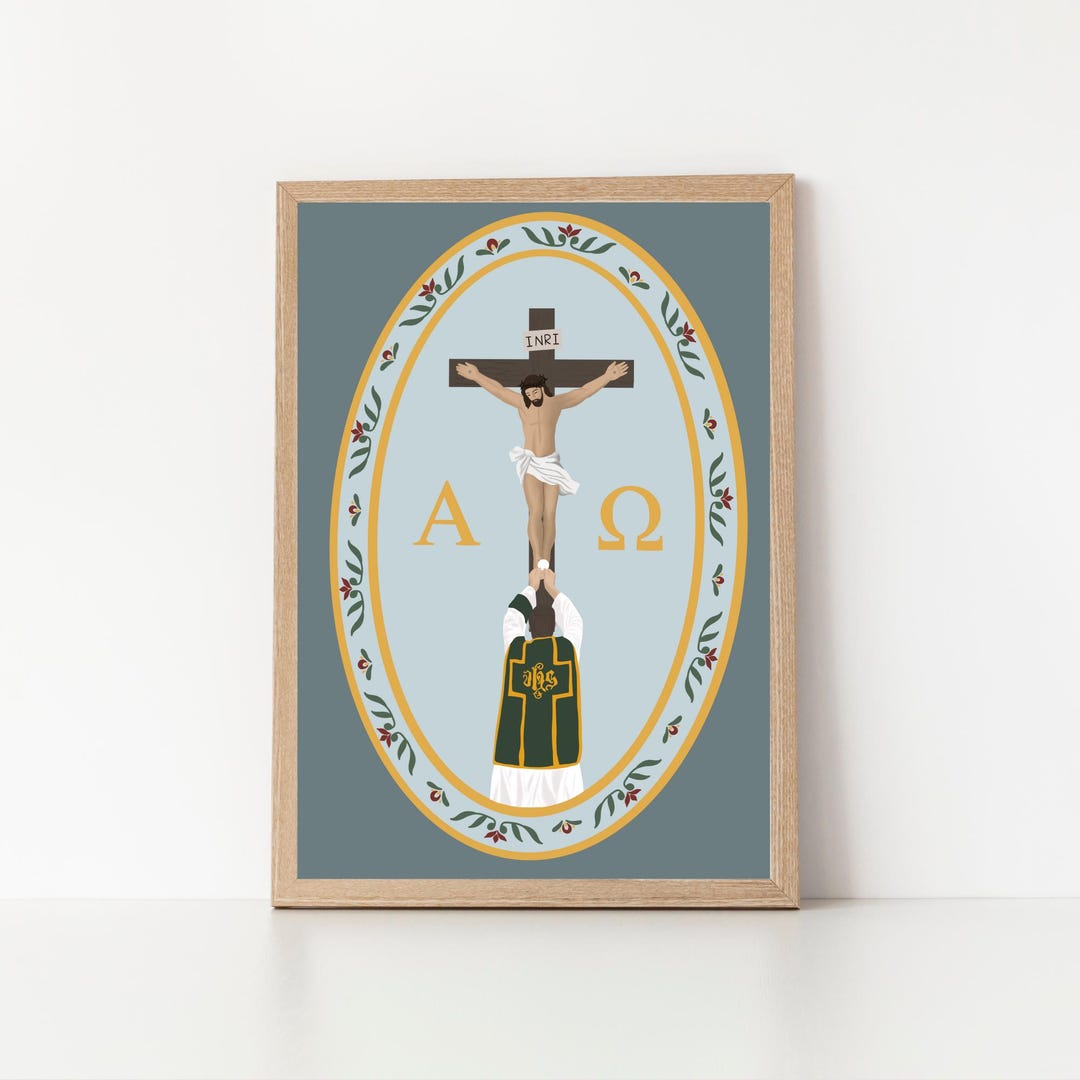 Alpha and Omega: Catholic Eucharist Print, Traditional Catholic Art - Etsy