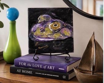 Freeloading Frog original bookshelf art