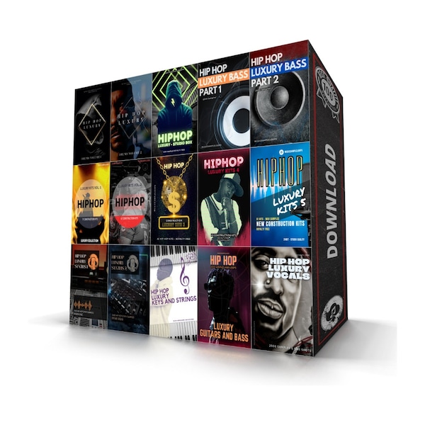 Luxury Hip Hop Collection 15 Volumes 41000+ Sounds in WAV format (Ableton, Logic, FL Studio) | Digital Download
