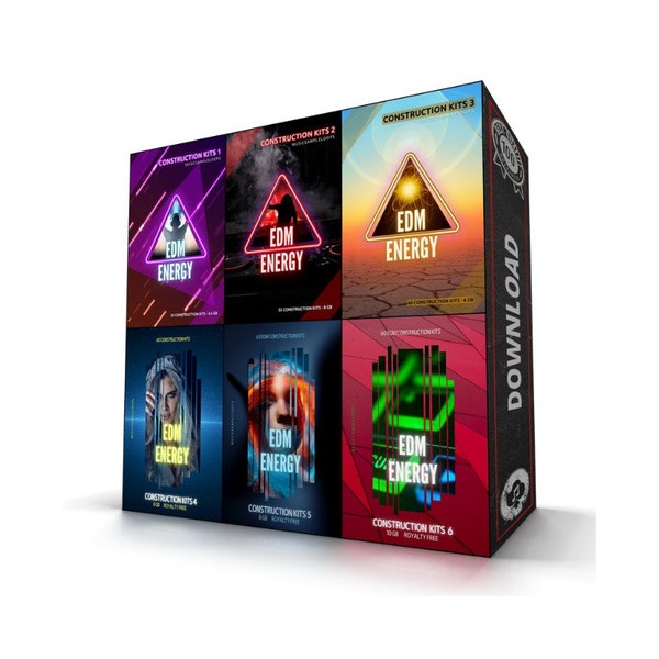 EDM Energy Kits Bundle + 10100 sons au format WAV (Ableton, Logic, FL Studio) | Téléchargement numérique