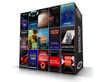 Trap Chart Bundle 28000+ Samples (15 Volumes) in WAV Format for Ableton, Logic, FL Studio, Cubase Pro Tools Digital Download Instant