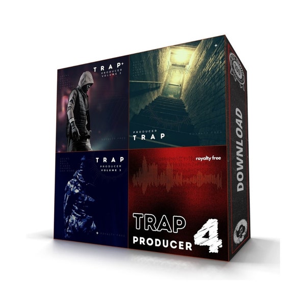 Trap Producer Bundle 4 Volumes 3500+ Sounds with Key+BPM in WAV format (Ableton, Logic, FL Studio) | Digital Download