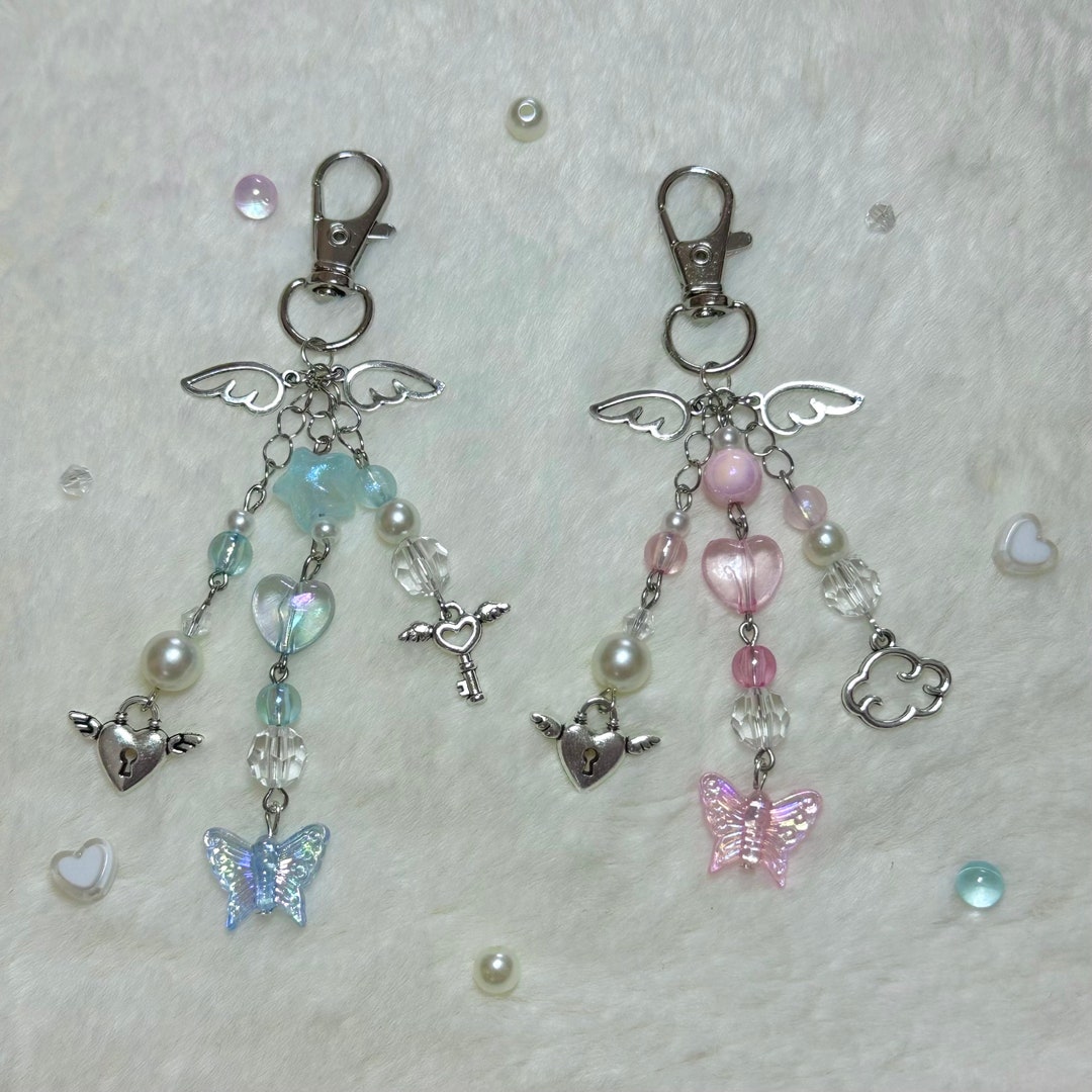 Pink or Blue Matching Bestfriend Phone Charm Strap/ Key Charm Gifts for