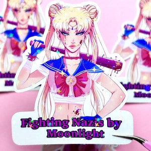 Fighting Nazis by Moonlight – Sticker