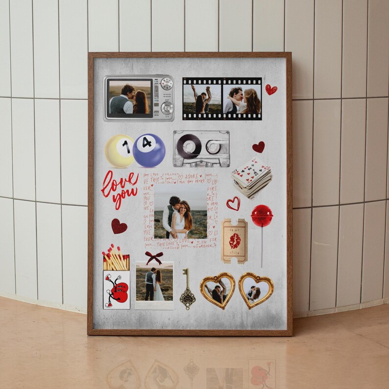 Custom Memory Collage Print, Couple Photo Print, Custom Photo Collage ...