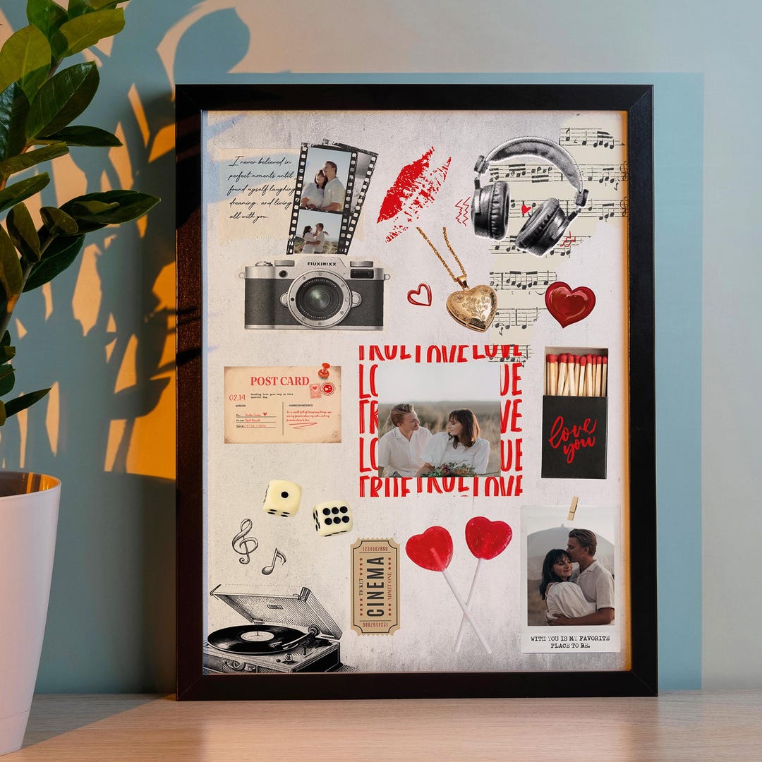 Custom Memory Collage Print, Couple Photo Print, Custom Photo Collage ...